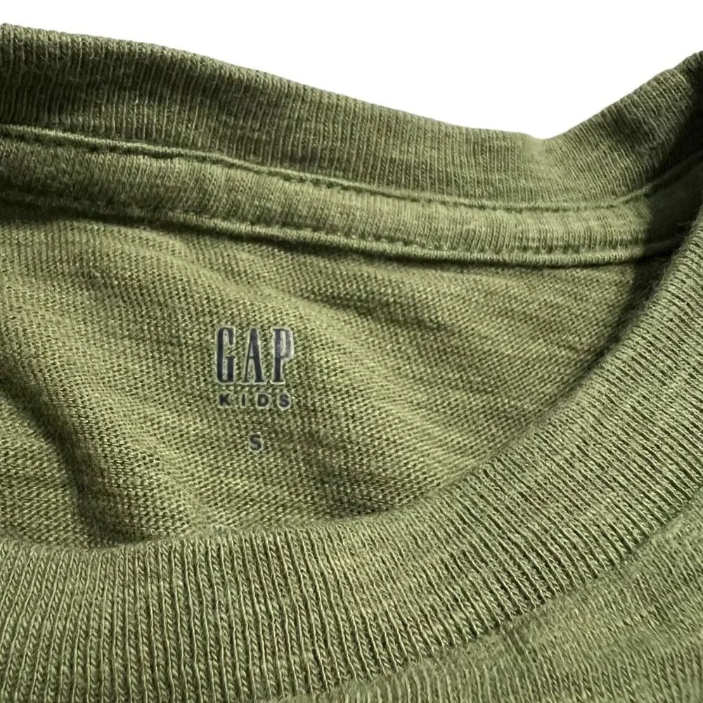 Gap Kids S Olive Sunset Pocket Tee Shirt